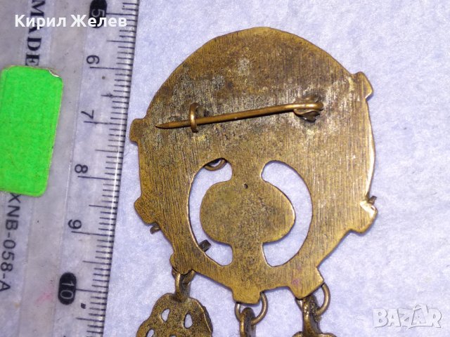 СТАРИННА ВЪЗРОЖДЕНСКА АЖУРНА БОРНЗОВА ОРНАМЕНТИРАНА РЕТРО БРОШКА РЯДКА РЪЧНА ИЗРАБОТКА 38671, снимка 14 - Антикварни и старинни предмети - 41622838