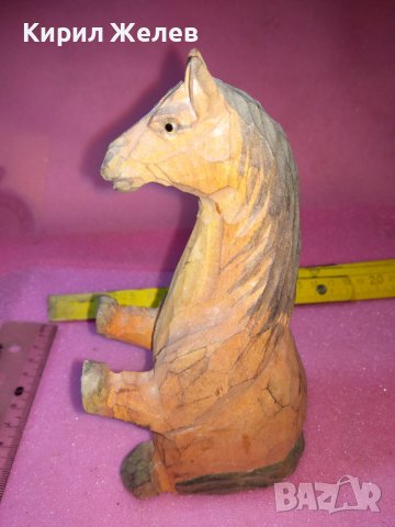 СТАРА КОЛЕКЦИОНАРСКА ДЪРВЕНА ФИГУРКА КОНЧЕ РЪЧНА ИЗРАБОТКА 42846, снимка 4 - Статуетки - 44314134