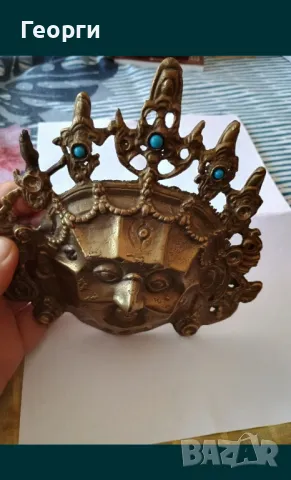 Бронзова маска-33, снимка 7 - Колекции - 50111455