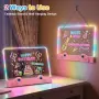 Нова LED светеща дъска за рисуване 16", 7 маркера, Type-C, подарък за деца, снимка 4