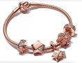 Сребърен талисман Пандора/ Pandora 925 Rose Gold Star, снимка 2