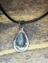 Сребърен медальон с лабрадорит ръчна изработка , снимка 6