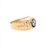 Златен мъжки пръстен 4,89гр. размер:68 14кр. проба:585 модел:18255-1, снимка 3