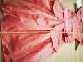 Официална рокля в розово с тюл и дантела размер 116, снимка 5
