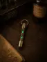 Tritium-BetaLight - Ръчно изработен Steampunk ключодържател със самосветеща тритиева ампула, снимка 1
