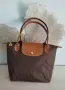 Longchamp Le Pliage  - размер М, дълги дръжки. Кафява, снимка 2