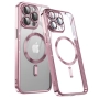 Силиконов кейс bSmart Chrome Magsafe с протектори за камерите и Протектор За iPhone 16 Pro (6.3), Ро, снимка 1