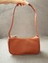 Кожена малка дамска чанта за рамо в кафяв цвят, снимка 6