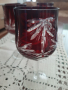 Червен кристал чаши, снимка 2
