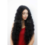Дълга черна чуплива лейс фронт перука Джулиета, снимка 4