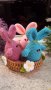 Великденски подаръци. Три зайчета в гнездото. Плетена играчка. Ръчно изработени., снимка 1 - Романтични подаръци - 39875113