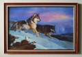 Щурмуващи вълци, картина, снимка 1 - Картини - 44702136