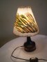 стара керамична лампа със рисуван абажур , снимка 1 - Антикварни и старинни предмети - 39776863