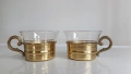 Комплект от две чаши с подстакани на немската марка Kassack.  , снимка 1