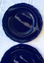 Големи стъклени кобалтови чинии- плата ESTE C.E. Италия, снимка 13