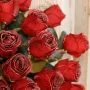 Нови Червени копринени рози 20 броя реалистични цветя 52см за украса, снимка 6