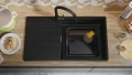 Графит кухненска мивка от гранит Копенхаген 60 Top 900х500, снимка 4