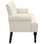 vidaXL Пейка с облегалка, 120x62x75,5 см, лен, снимка 4