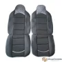 Комплект универсални калъфи за предни седалки - 2бр/к-т - черно със сиво, снимка 2