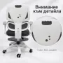 Детски ергономичен стол за бюро с поставка за крака, сив, снимка 6
