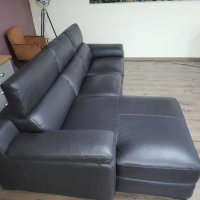 Италиански тъмно кафяв кожен ъглов диван Riccardo и ел.механизъм, снимка 5 - Дивани и мека мебел - 44297866
