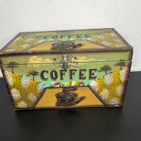 Голяма декоративна кутия за кафе. №5061, снимка 1 - Колекции - 44258409