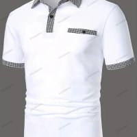 Мъжка лятна тениска с поло с къс ръкав и ревер, 4цвята - 023 , снимка 2 - Тениски - 41482591