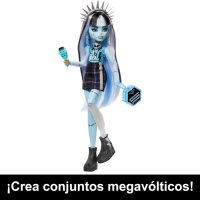 Кукла Monster High Frankie Stein с гардероб с 15 изненадващи модни аксесоара, снимка 2 - Кукли - 44160523