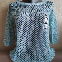 Ефектна Нова блуза-мрежа, снимка 1 - Блузи с дълъг ръкав и пуловери - 36010593