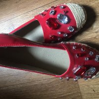 Червени еспадрили/обувки номер 40, снимка 4 - Дамски ежедневни обувки - 40545706