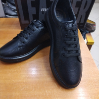 Мъжки обувки естествена кожа черни , снимка 6 - Ежедневни обувки - 44557723