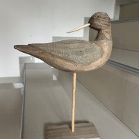 Дървена статуетка птица, снимка 1 - Статуетки - 42611404