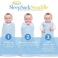 Чувал за повиване 0-3 месеца HALO Sleepsack Swaddle, снимка 3 - Спални чували за бебета и деца - 44616365