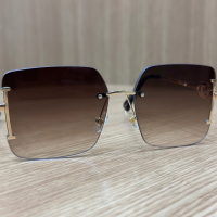 Слънчеви кафеви очила със златни рамки GC, снимка 3 - Слънчеви и диоптрични очила - 44529688