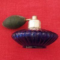 Старо шише от парфюм, цветно стъкло. , снимка 4 - Колекции - 42326037
