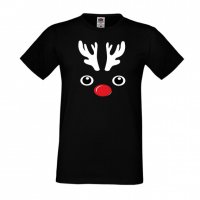 Мъжка тениска Коледа DEER FACE, снимка 6 - Тениски - 34690539