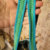 hand made пачуърк  плетена чанта,шарена, снимка 8 - Чанти - 44496962