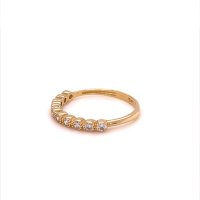 Златен дамски пръстен 1,74гр. размер:55 14кр. проба:585 модел:17646-4, снимка 2 - Пръстени - 42181880