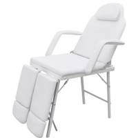 Стол за процедури с регулируеми поставки за краката, бял, снимка 4 - Столове - 44691927