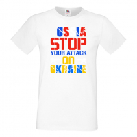 Мъжка тениска RUSSIA STOP YOUR ATTACK ON UKRAINE, снимка 10 - Тениски - 36124609