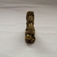 Сувенир малка статуетка китайски дракон в бронзов цвят , снимка 7 - Статуетки - 44466424
