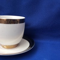 Красиви чашки за кафе с чинийки, златни кантове, позлата по 6 бр, снимка 6 - Чаши - 44480711