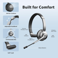 Bluetooth слушалка с микпофон+USB Dongle,с докинг станция за зареждане, снимка 3 - Bluetooth слушалки - 44641197