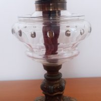 Стара салонна керосинова лампа от края на 19 век, снимка 1 - Антикварни и старинни предмети - 40072427