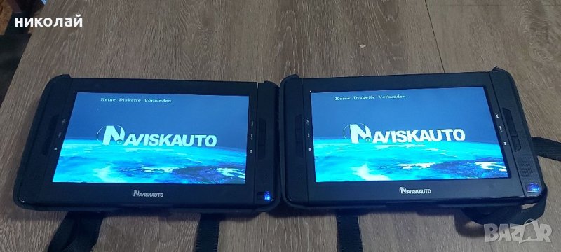 NAVISKAUTO 10,5" преносим DVD плейър с два екрана за кола, снимка 1