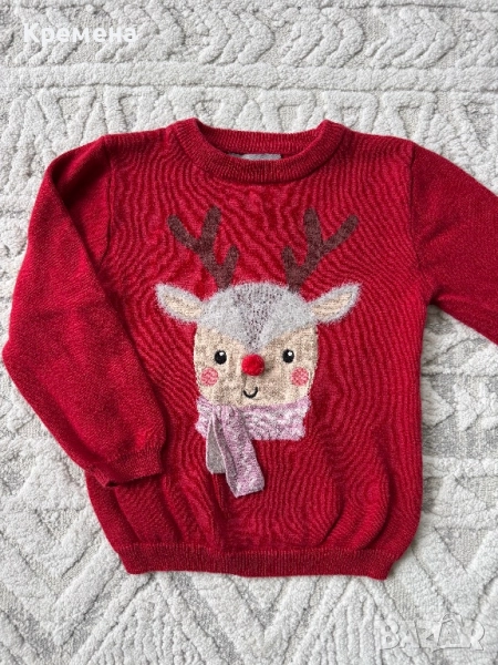 Коледен пуловер за бебе, снимка 1