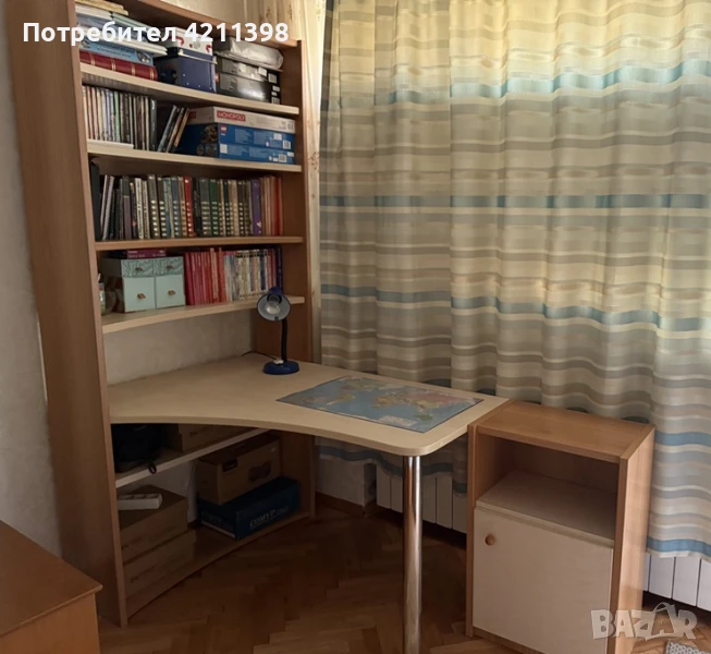 Ергономично ученическо детско офис бюро с етажерка, снимка 1