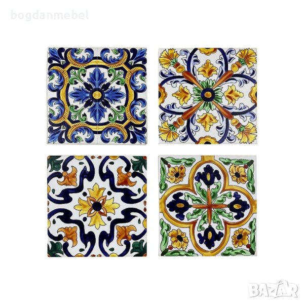 Подложки DKD Home Decor 4 броя (10,8 x 10,8 x 0,7 cm), снимка 1