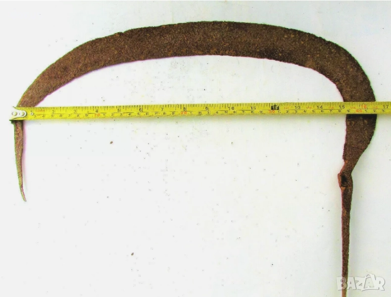 Древен железен нож, сърп косер F1 – Много рядък, снимка 1