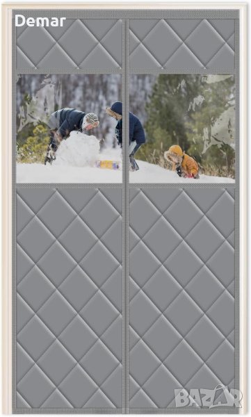 Изолирана термична завеса за врата размер 70 см x 200 см, снимка 1